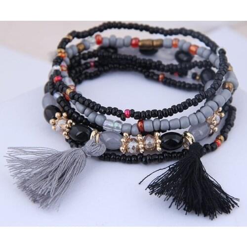 CHENFAN Bohemian multilayer and multi string rice beads Knitting Bracelet creative Bracelet hand ornaments in Europe and America