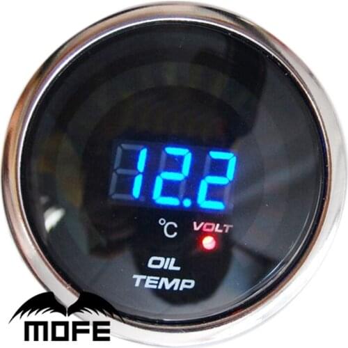 Original Logo 52mm 2" Car Meter 20 LCD Digital Oil Temp Temperature Auto Gauge Stepper Motor With Temp Sensor
