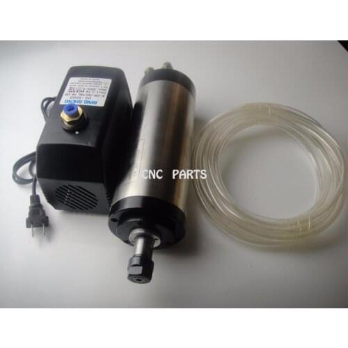 ER16 diameter 80mm 220V water cooling 1.5KW spindle +water pump+6m water pipe