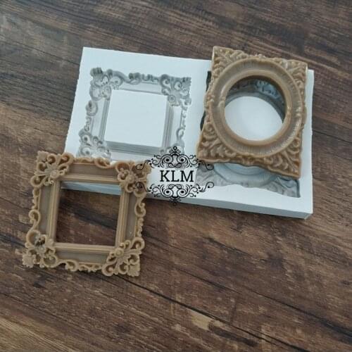 KLM-00258 2PCS photo frame cake mould Chocolate frame silicone mold Soft candy DIY tool