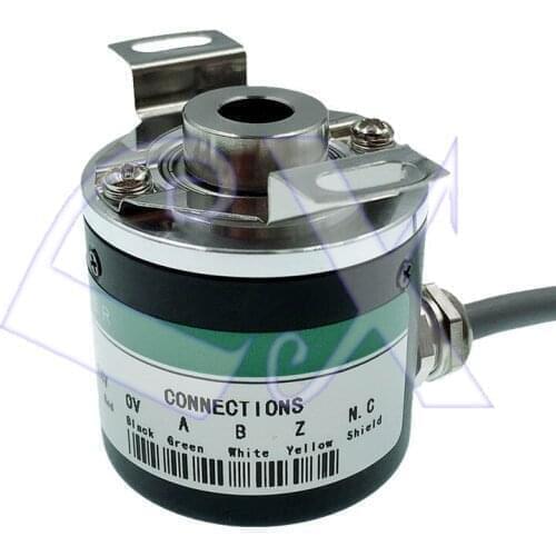 Hollow shaft photoelectric rotary encoder ZKP3808 2500ppr 2500 line ABZ three-phase 5-24V