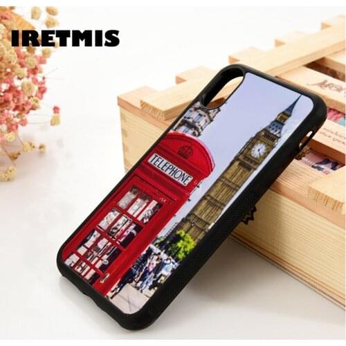 Iretmis 5 5S SE 6 6S Silicone phone case cover for iPhone 7 8 plus X Xs 11 Pro Max XR United Kingdom Uk Big Ben London England