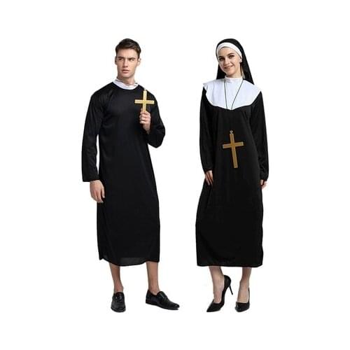 Adult Halloween cosplay costume church dress virgin Mary nun priest costume Adult choir christians mary dress clothes wear