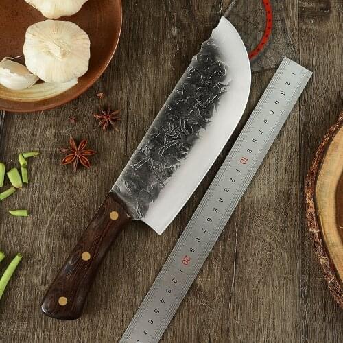 Forged Steel Cleaver 7'' 7.5'' 8'' inch Butcher Slaughter Knife Meat Bone Cutter Cooking Tools Hunting Camping Slicer Chinese