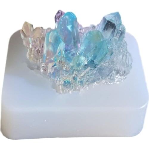 Simulation Original Stone Crystal Cluster Epoxy Resin Mold DIY Silicone Mould B85E