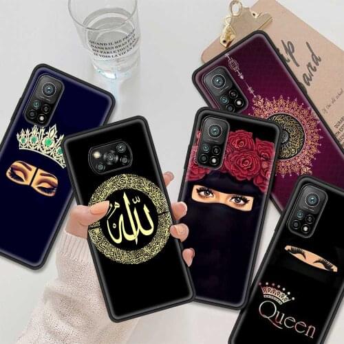 Muslim Islamic Girl Eyes Phone Case For Mi Poco X3 NFC Pro M3 F3 10 10t Lite Soft Black TPU Bumper Fundas Smartphone