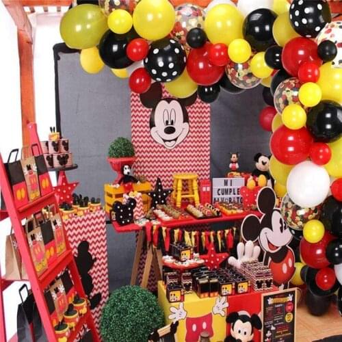 87pcs Mikcey Minnie Theme Party Balloons Set Mickey Mouse Balloon Kids Birthday Party Decorations Baby Shower Supplies