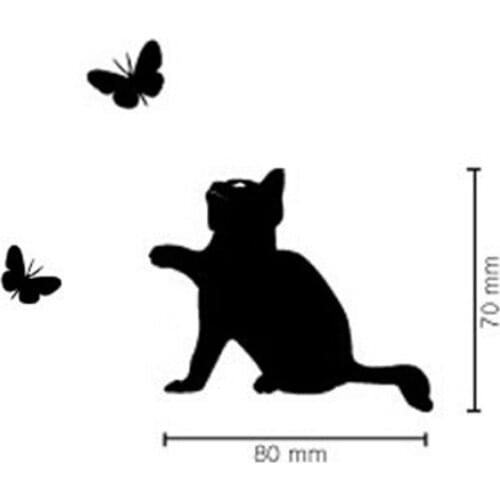 Wall stickers Lovely Cat butterfly Room Window Wall Decorating Switch Vinyl Decal Sticker Decor Cartoon wallpaper light sticker