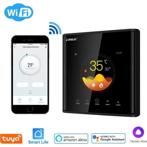 Tuya Smart Wired Wall-hung Furnace Temperature Controller Room Temperature Remote Controller for Google Home\Aleax