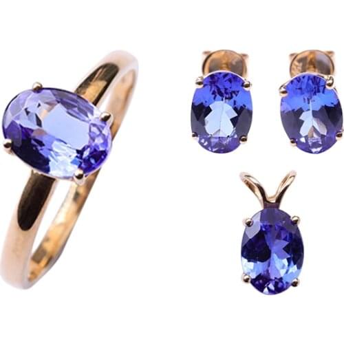 Natural Gemstones,Crystal Clear,Fine Jewellery Set,Exquisite and Elegant,women Ring Pendant Pendientes Jewelry