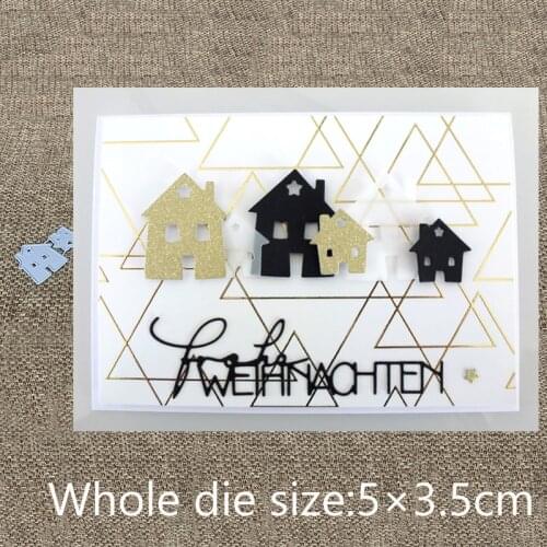 New Design Craft Metal Cutting Die cut dies 2pcs star house decoration scrapbook Album Paper Card Craft Embossing die cuts