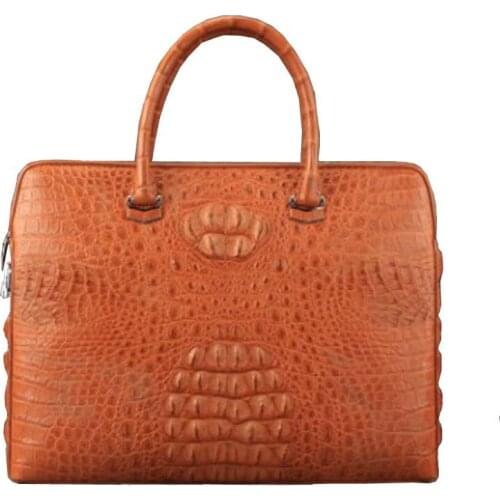 Ourui true crocodile male business men briefcase crocodile skin men handbag male men crocodile handbag
