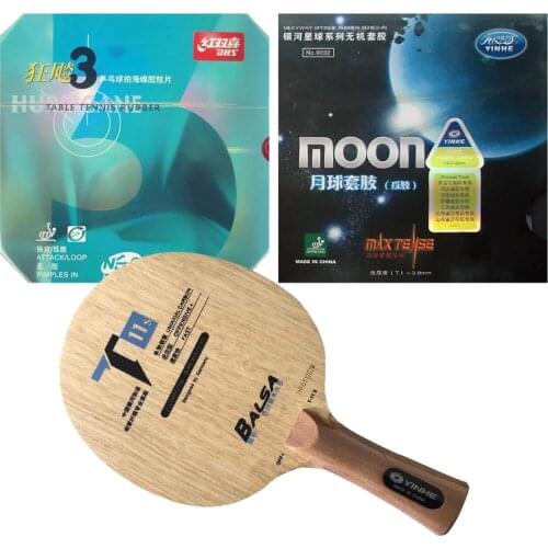 Pro Table Tennis/ Combo Racket: Galaxy YINHE T-11+T-11S with Moon (Factory Tuned)/ DHS NEO Hurricane 3 Long Shakehand FL