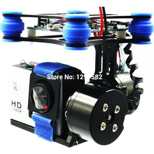 RTF Brushless 2 Axis Gimbal board with 2208 or 2804 Motors CNC ALU Metal For SJ4000 Gopro 3 4 for Quadcopter