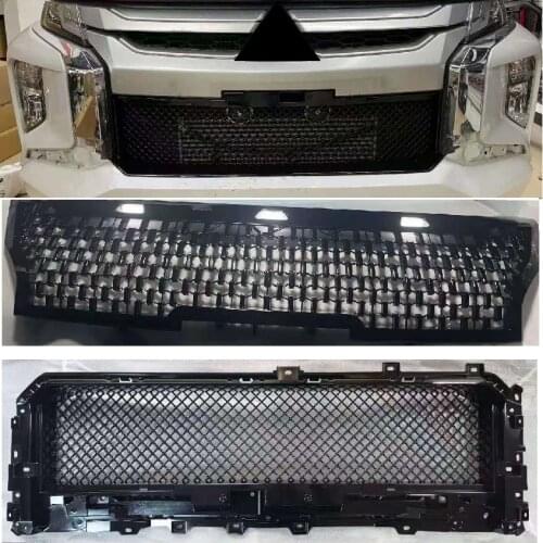 Auto Front Bumper Mesh Mask Cover Abs Grills Grille Fit For Mitubishi Triton L200 Grill Grills Exterior Car Parts Accessories