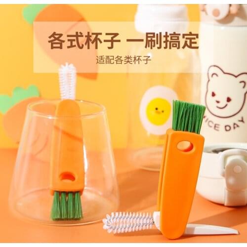 Cup lid cleaning brush lunch box rubber ring groove gap cleaning brush milk bottle brush vacuum cup lid cleaning brush