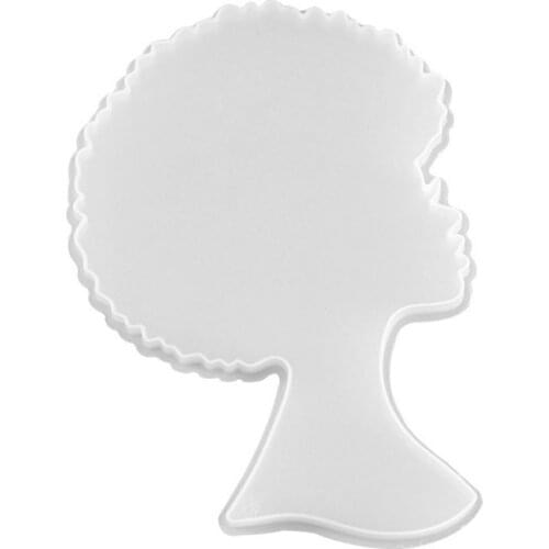 African Female Head Coaster Silicone Mold for DIY Crystal Epoxy Resin Tray Mold Home Decoration Handmade Crafts Tools