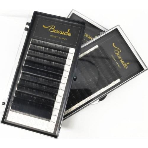 Mix 8~15 mm 12 lines handmade korean eyelash extension natural soft silk eyelashes lashes for extension