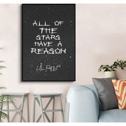 Modern Home Decoration Wall Art Canvas Painting Lil Peep Star Starry Background Posters Pictures HD Prints For Living Room Decor