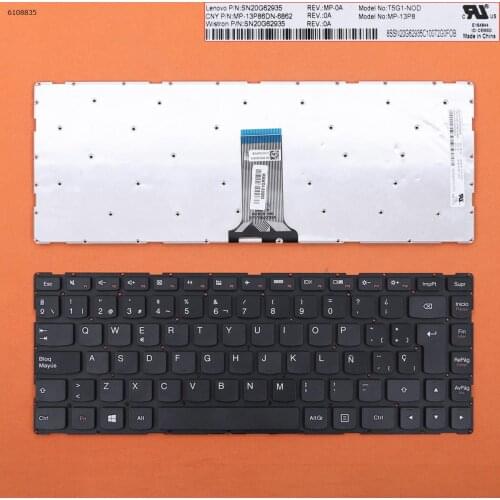 SP Spanish Layout New Replacement Keyboard For Lenovo IdeaPad S41-35 S41-70 S41-75 U41-70 Laptop Black NO Backlit NO Frame