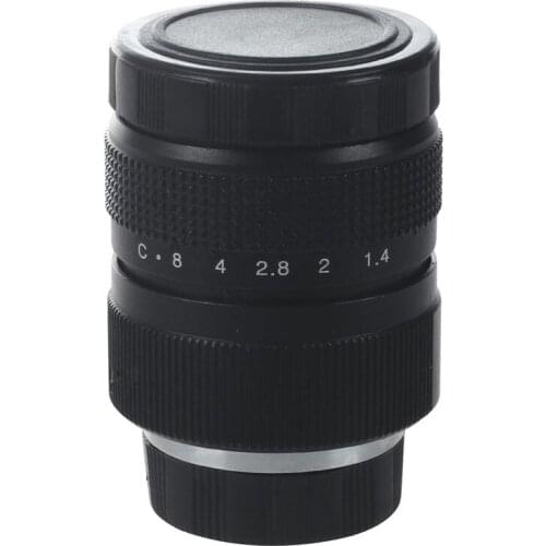 Television TV Lens/CCTV Lens for C Mount Camera 25mm F1.4 in Black