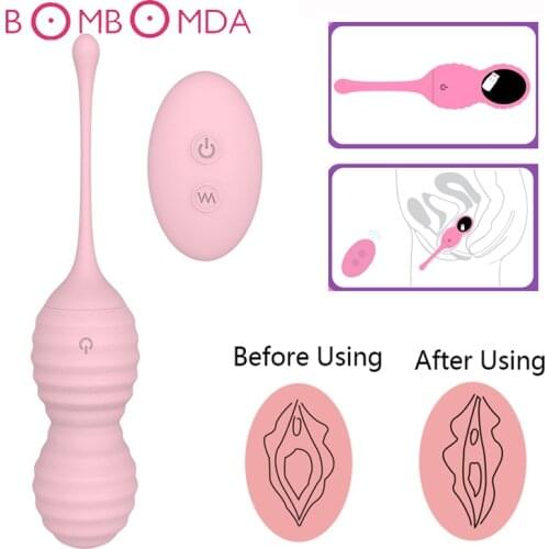 Vibrator Vaginal Tightening Massage Smart Vagina Trainer Exercise Wireless Remote Control Silicone Kegel Ball Sex Toys for Woman