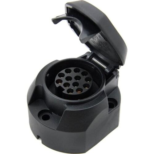 13 Pin Plastic Euro Socket Trailer Plug Van Towbar Towing Light Connector Adapter Caravan Socket Plug Auto Car Accessories