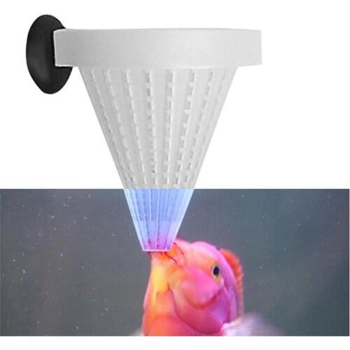 5pcs Plastic Funnel Feeder With Suckers Aquarium Fish Feeder Red Worm Bug Feeding Cup Fish Tank Blood Worm Nematode Feeding Cup
