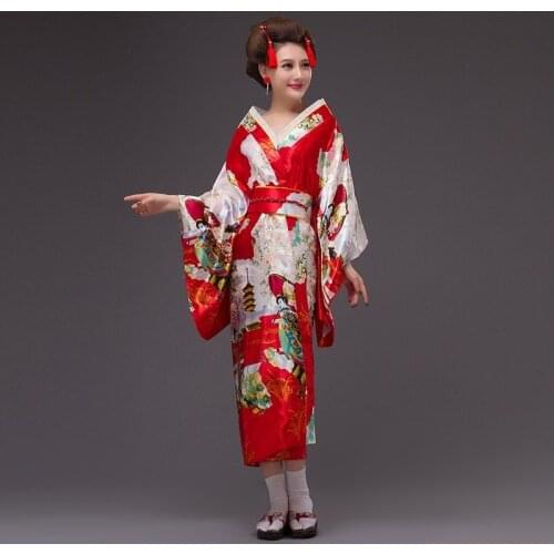 Antique Japanese and Womens National Costume Stage Performance Clothes Japanese Cuisine Photography Graduation Season