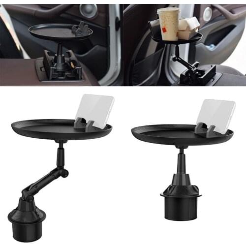 Car Dining Tray Easy To Install Adjustable Design Car Cup Holder Cup Holder Mobile Phone Holder Small Objects Tableware