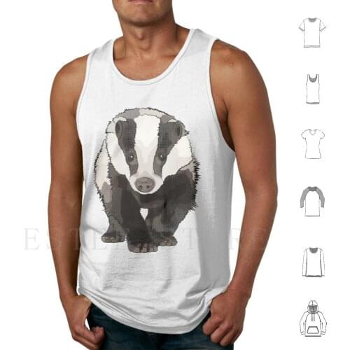 Badger By Www.Beefoxtree.Com Tank Tops Vest Sleeveless Badger Walking Badger British Wildlife Woodland Nature Forest