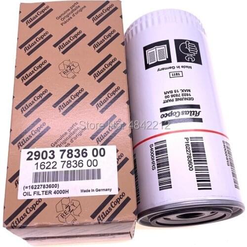 Free shipping 2pcs/lot 2903783600=1622783600 genuine oil filter element with 4000hours for AC air compressor