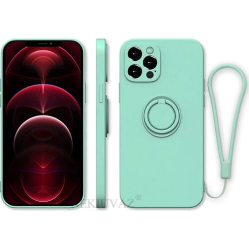 Funda For iPhone 12 Case With Lanyard Ring Silicone Case For iPhone 11 Pro Max XR Mini X XS Max 7 8 Plus 8P New Series 2021 Case