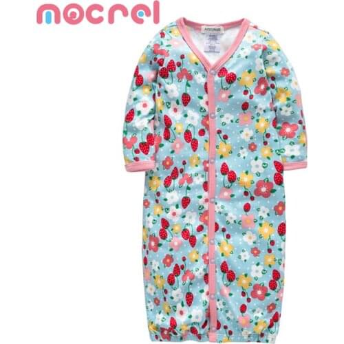 Baby Sleep Skirt Jumpsuits Amphibious Flower Female Baby Pajamas Skirt Leisure Wear Long Sleeve Of The Girls Spring Sleepwear