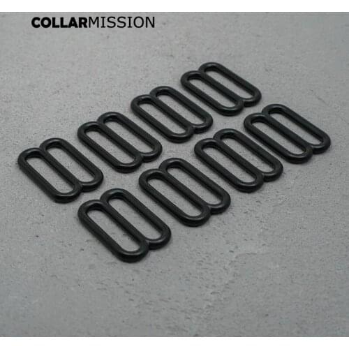 DIY dog collar For 30mm adjustable buckle loop for dog collar harness backpack strap accessory black BZK30H