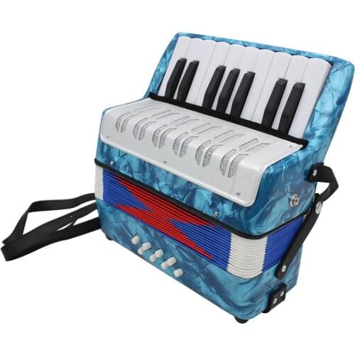 IRIN17 Key Professional Mini Accordion Educational Musical Instruments for Both Kids & Adult 2 Colors Optional