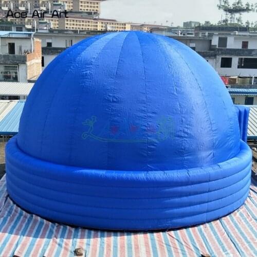 China Wholesale Good Price And High Quality 1-5 Ring Blue Inflatable Projection Dome With The Door planetarium For Teaching