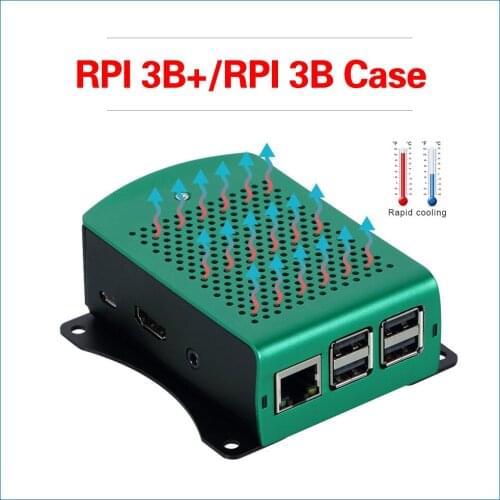 S ROBOT Raspberry Pi 3 Case White Green Black Metal Enclosure For Raspberry Pi 3 Model B Case RPI135