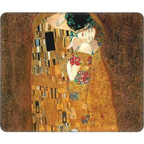 Klimt Kiss Cool Mouse Pad Gustav Klimt Freyas Art with Locking Edge Soft Mat Rubber Computer Keyboard Desk Pad