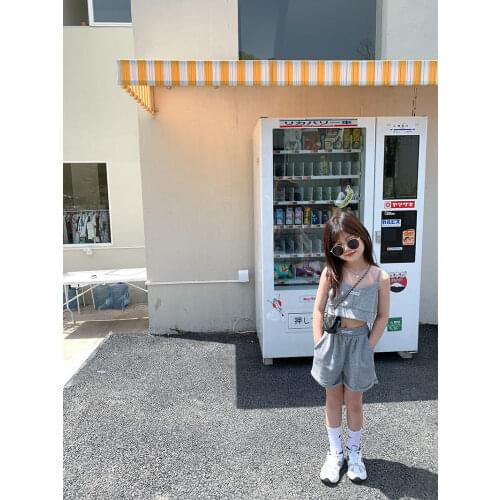 Summer Girls Two-Pieces Sets Crop Vest Shorts Kids Suite Streetwear Beach Casaual Wear Toddler Girls Fashion Outfits