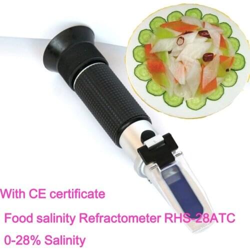 Best quality Hand held Food 0-28% Salinity Refractometer RHS-28ATC