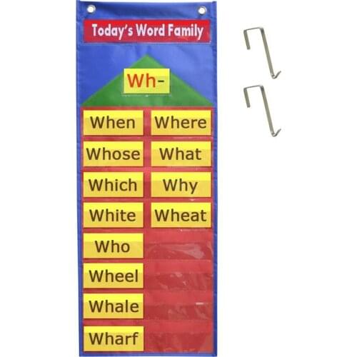 Godery Word Family Pocket Chart Kit for Classroom , Mini Pocket Chart, Word Wall Standard Pocket Charts