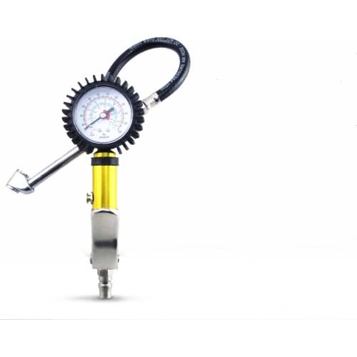 1pc 0-220 PSI Professional Car Tyre Inflator Pump With Handheld Air Pressure Gauge Tester Tool
