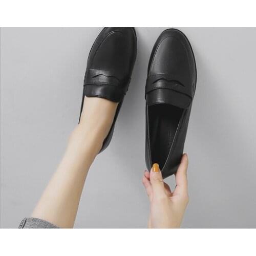 New Flats retroShoes Woman Oxford Shoes for Women High Quality Leather autumn fashion Flats Ladies Casual Shoes Large size