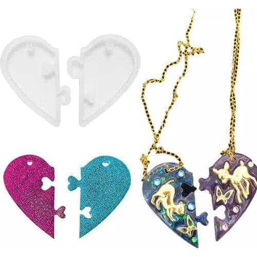 New Lovers Pendant Locks For Lovers Pendant Silicone Molds For Resin DIY Jewelry Making Epoxy Resin Mould Jewelry Tools