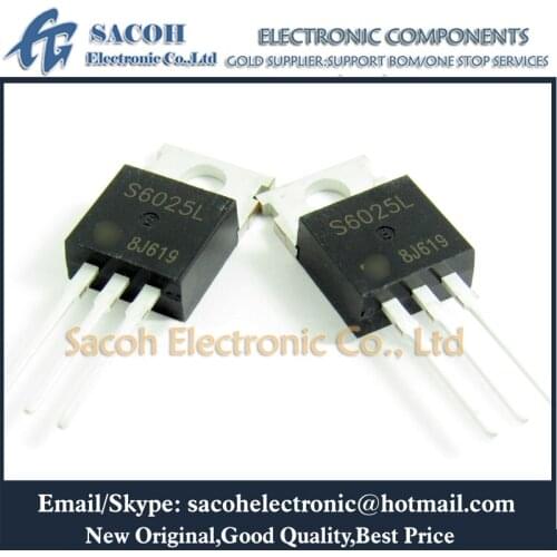 Free shipping 10Pcs S6025L or S4025L or S2025L or S1025L or S0525L or S0325L TO-220 25A 600V SCRs