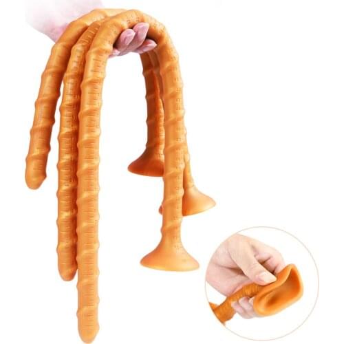 Super Long Butt Plug 39/49/59cm Soft Silicone Anal Plug With Strong Suction Cup Anal Sex Toy Anus Diator Prostate Massage SM Toy