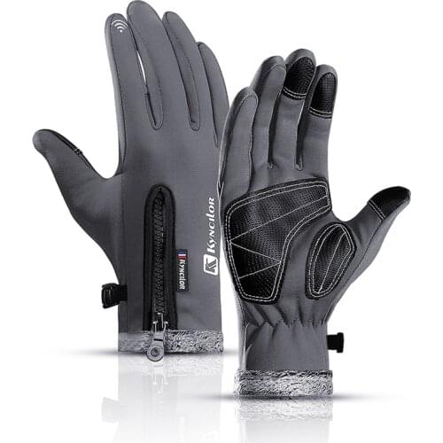 Mens Winter Touchscreen Ski Gloves Womens Windproof Warm Driving Gloves With Fleece Waterproof Fishing Gloves