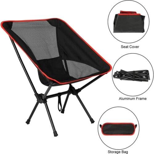 Portable Foldable Fishing Camping Chair Outdoor Hiking Beach Picnic Seat