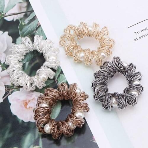 Multicolor Hair Bands Ponytail Holder Elastics Hair Rope Telephone Wire Bow Ties Ropes Bands Elastic Hairbands for Women Girls